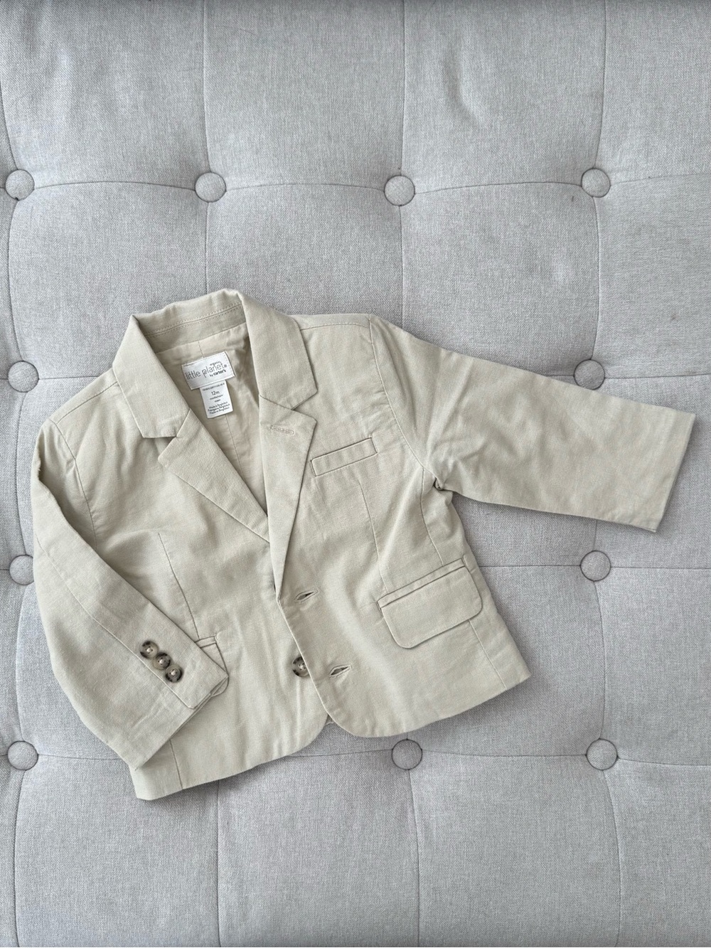 LITTLE PLANET Beige Blazer — Size 12 months